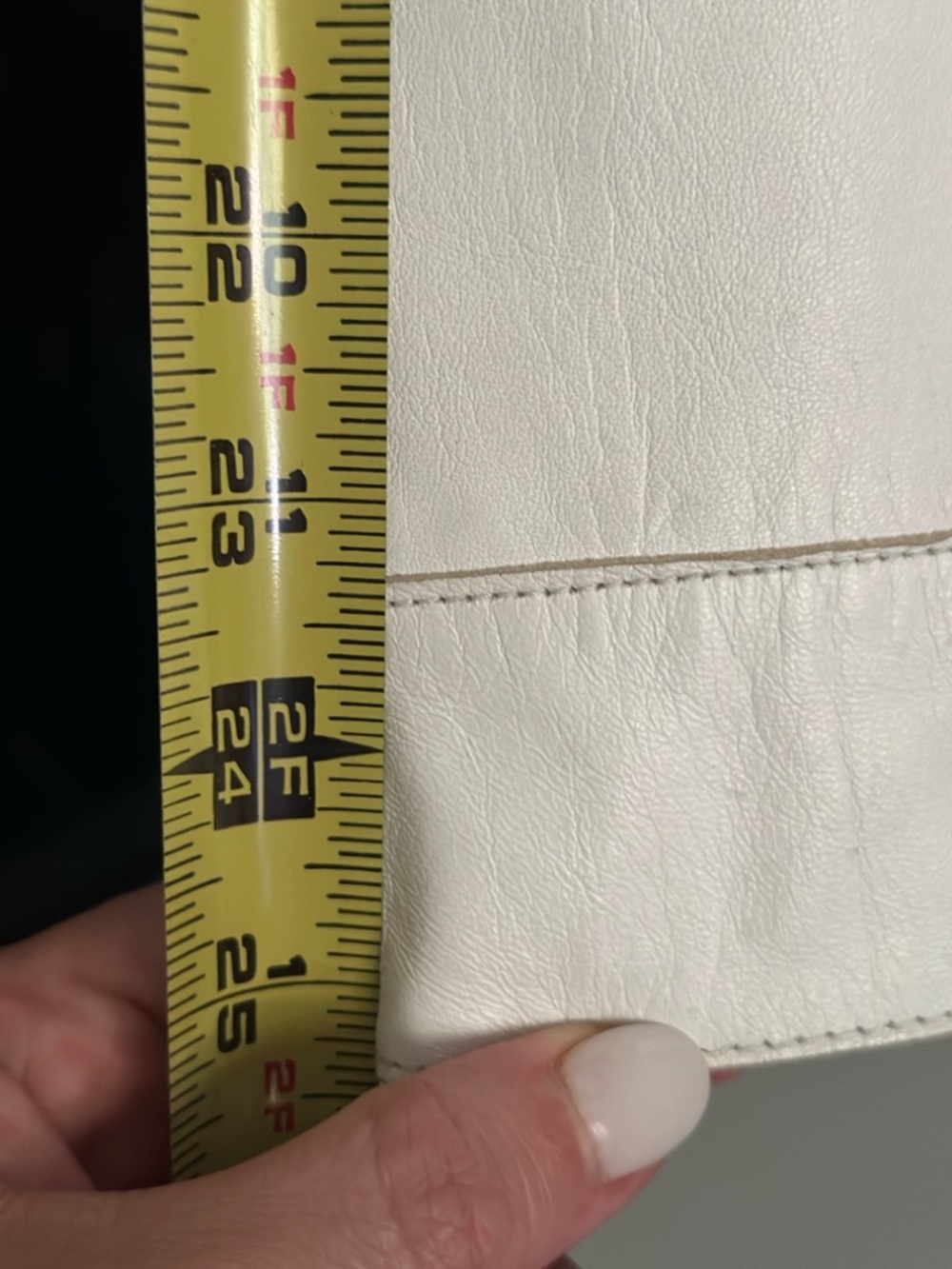 Express genuine White Leather Jacket Motor Biker Classic Zip Front Large vintage - Picture 8 of 10